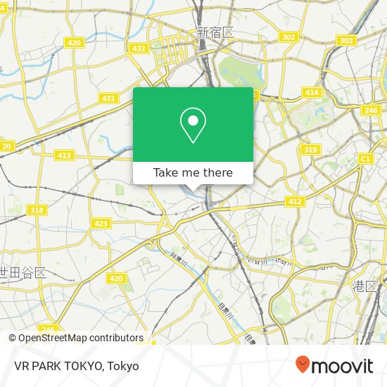 VR PARK TOKYO map