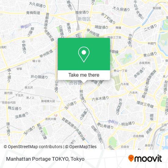 Manhattan Portage TOKYO map