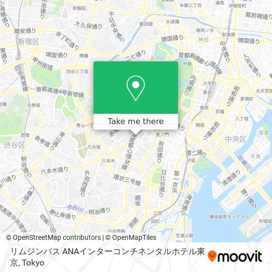 リムジンバス ANAインターコンチネンタルホテル東京 map