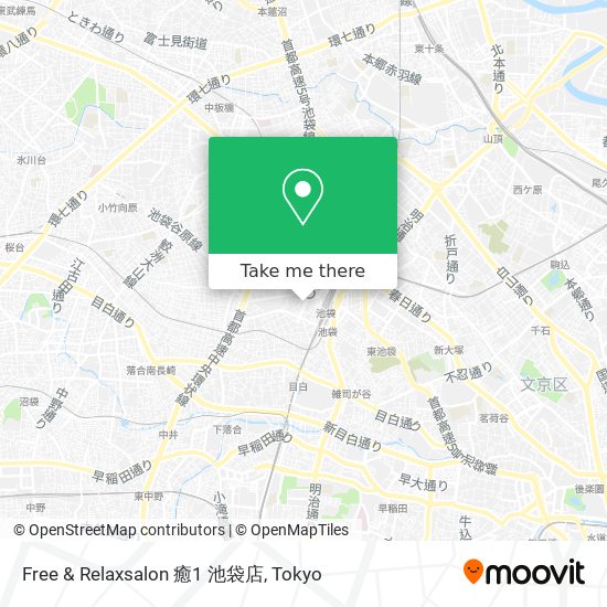 Free & Relaxsalon 癒1 池袋店 map