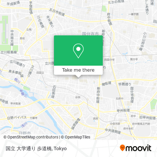 国立 大学通り 歩道橋 map