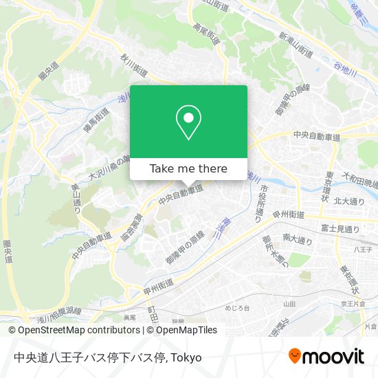 中央道八王子バス停下バス停 map