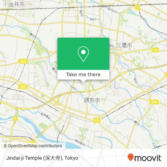 Jindai-ji Temple (深大寺) map