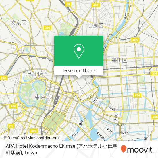 APA Hotel Kodenmacho Ekimae (アパホテル小伝馬町駅前) map