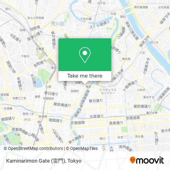 Kaminarimon Gate (雷門) map