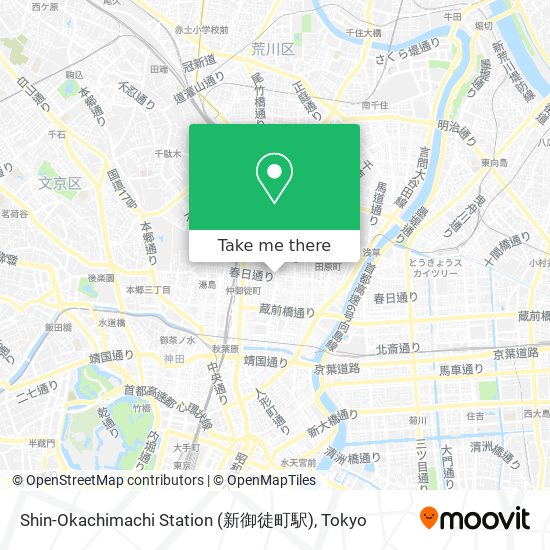 Shin-Okachimachi Station (新御徒町駅) map