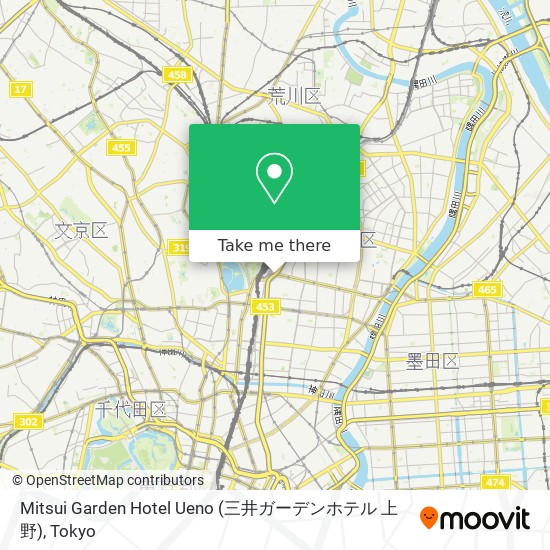 Mitsui Garden Hotel Ueno (三井ガーデンホテル 上野) map