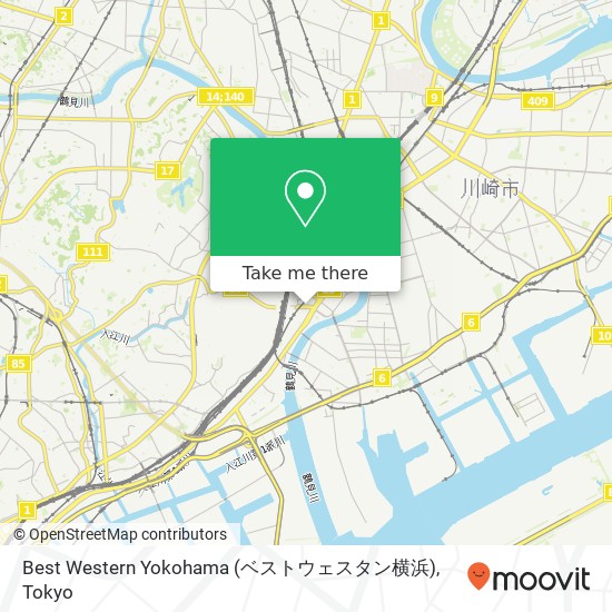 Best Western Yokohama (ベストウェスタン横浜) map