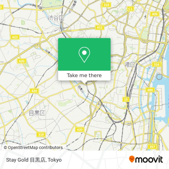 Stay Gold 目黒店 map
