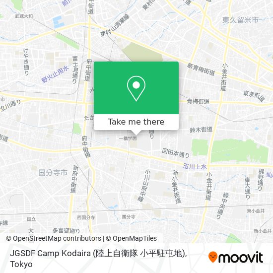 JGSDF Camp Kodaira (陸上自衛隊 小平駐屯地) map