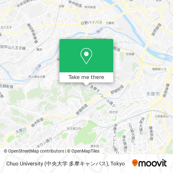 Chuo University (中央大学 多摩キャンパス) map
