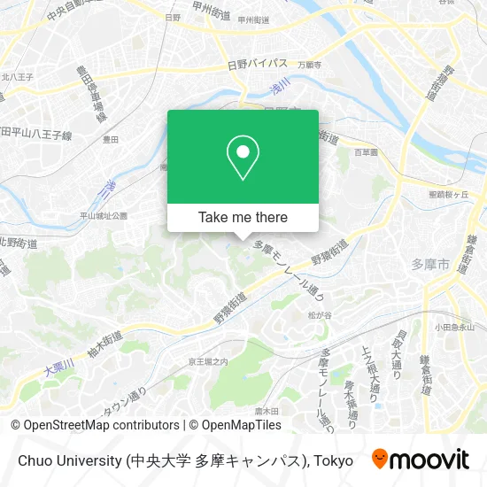 Chuo University (中央大学 多摩キャンパス) map
