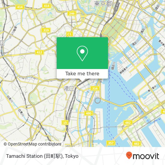 Tamachi Station (田町駅) map