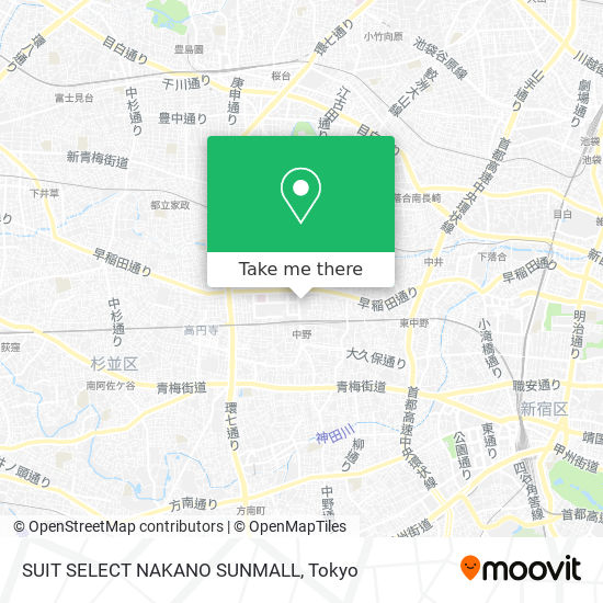 SUIT SELECT NAKANO SUNMALL map