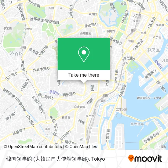 韓国領事館 (大韓民国大使館領事部) map