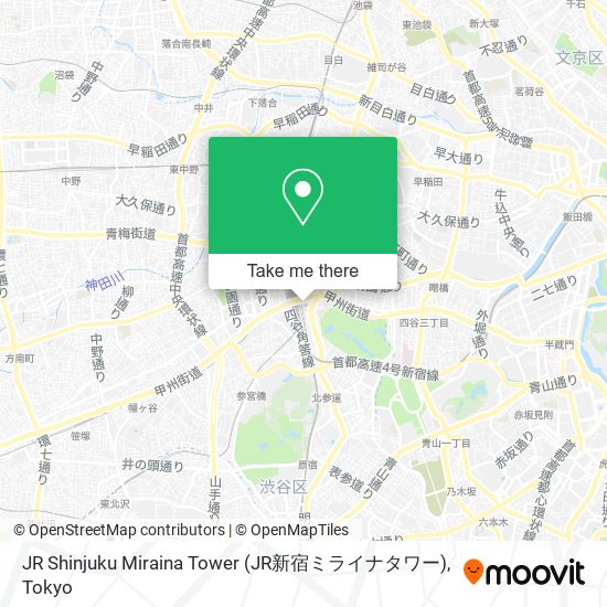 JR Shinjuku Miraina Tower (JR新宿ミライナタワー) map