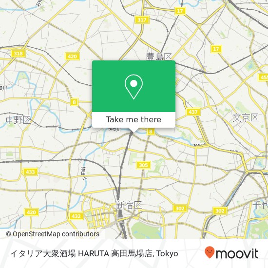 イタリア大衆酒場 HARUTA 高田馬場店 map