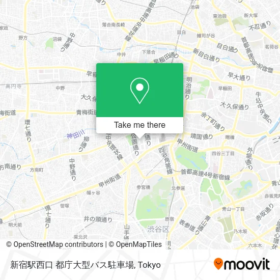 新宿駅西口 都庁大型バス駐車場 map