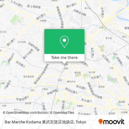 Bar Marche Kodama 東武百貨店池袋店 map