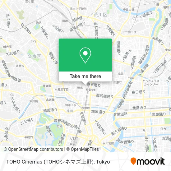 TOHO Cinemas (TOHOシネマズ上野) map