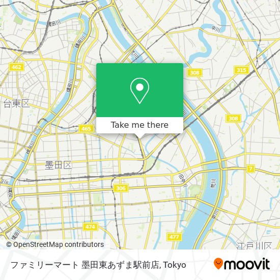 ファミリーマート 墨田東あずま駅前店 map