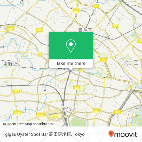 gigas Oyster Spot Bar 高田馬場店 map