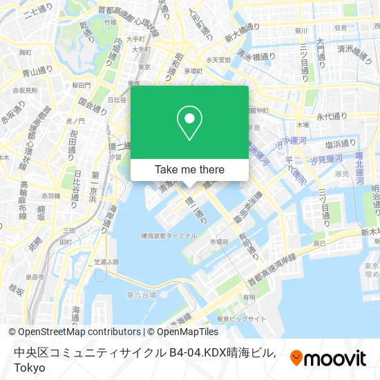 Chuo Ward Community Cycle B4-04 KDX Harumi Building map