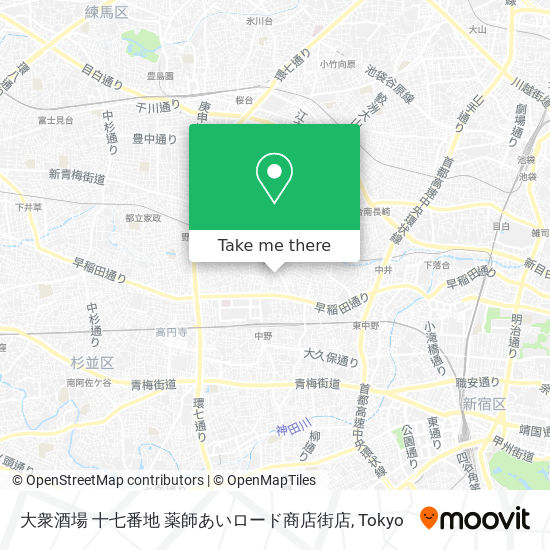 大衆酒場 十七番地 薬師あいロード商店街店 map