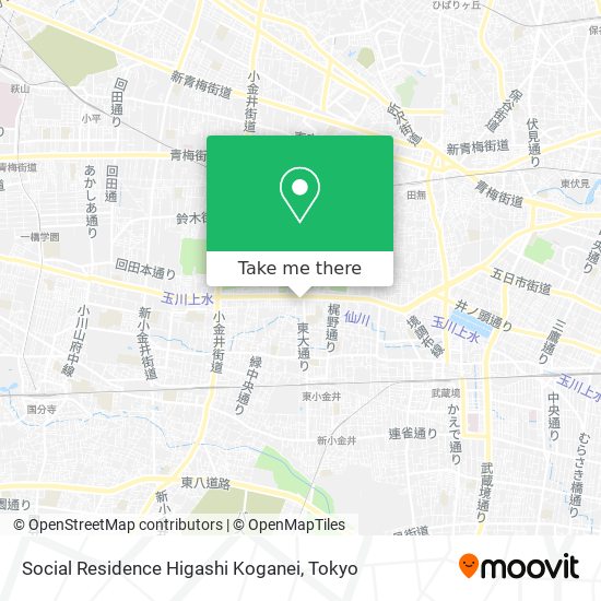 Social Residence Higashi Koganei map