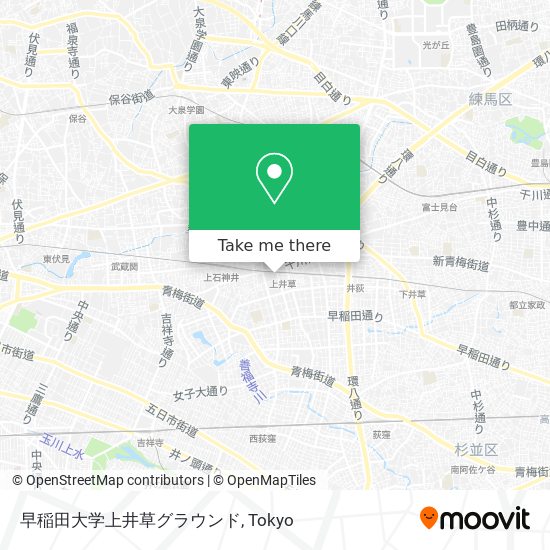 早稲田大学上井草グラウンド map