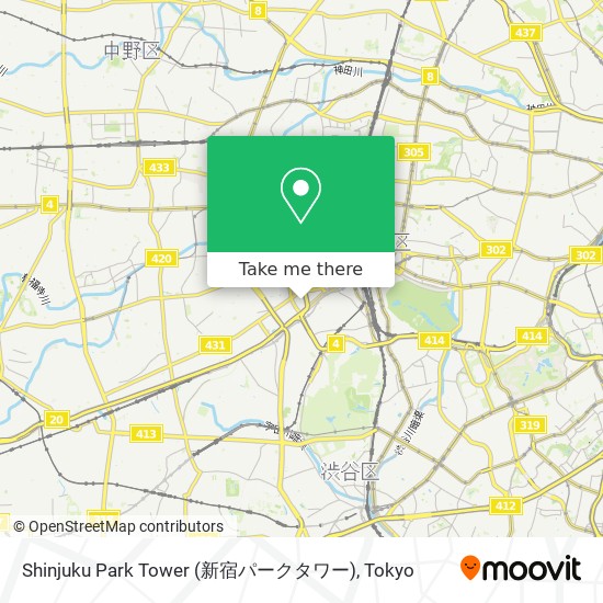 Shinjuku Park Tower (新宿パークタワー) map