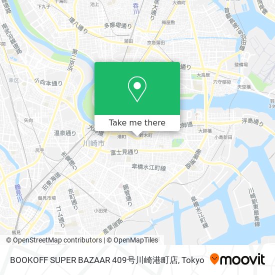 How to get to BOOKOFF SUPER BAZAAR 409号川崎港町店 in 川崎市 by 