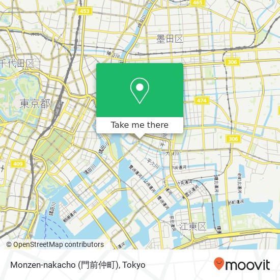Monzen-nakacho (門前仲町) map