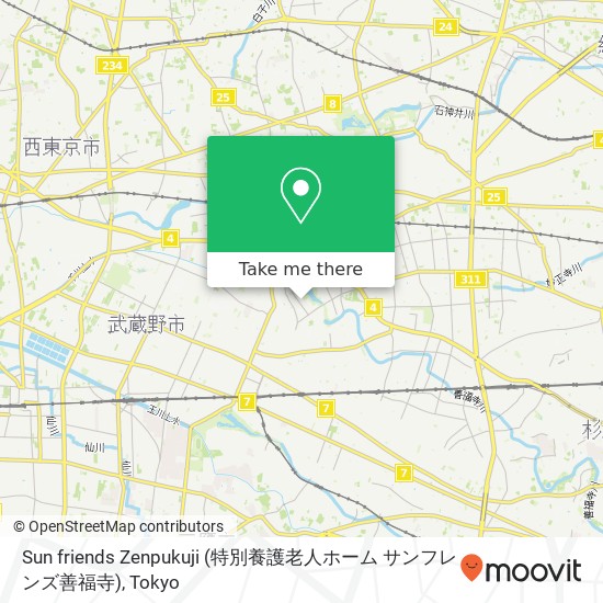 Sun friends Zenpukuji (特別養護老人ホーム サンフレンズ善福寺) map