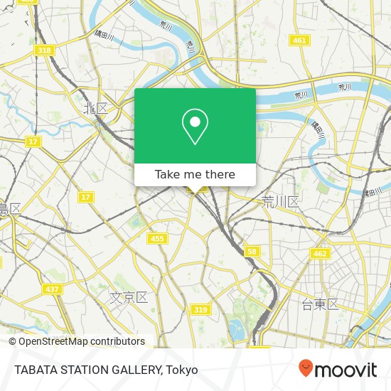 TABATA STATION GALLERY map