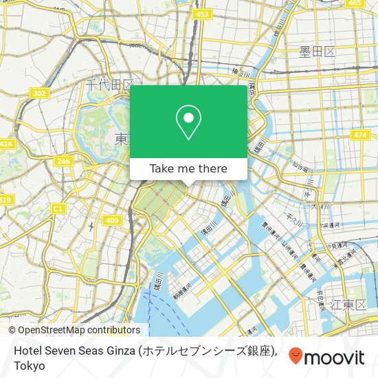 Hotel Seven Seas Ginza (ホテルセブンシーズ銀座) map