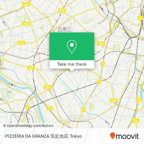 PIZZERIA DA GRANZA 洗足池店 map