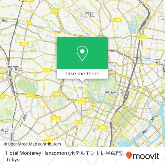 Hotel Monterey Hanzomon (ホテルモントレ半蔵門) map