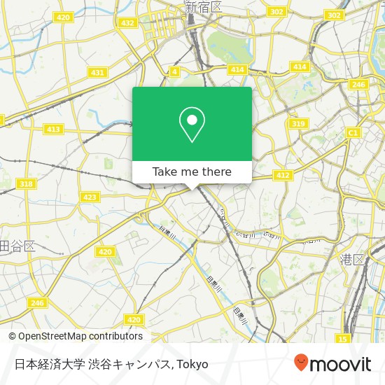 日本経済大学 渋谷キャンパス map