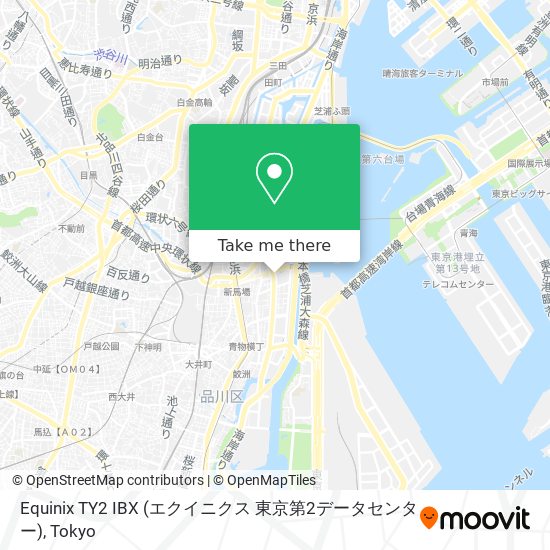 Equinix TY2 IBX (エクイニクス 東京第2データセンター) map