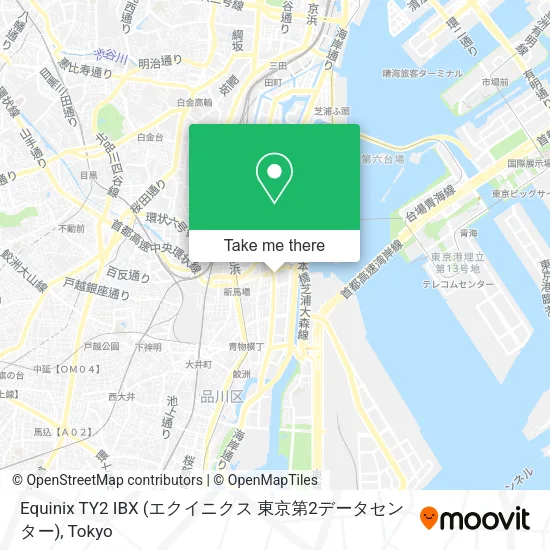 Equinix TY2 IBX (エクイニクス 東京第2データセンター) map
