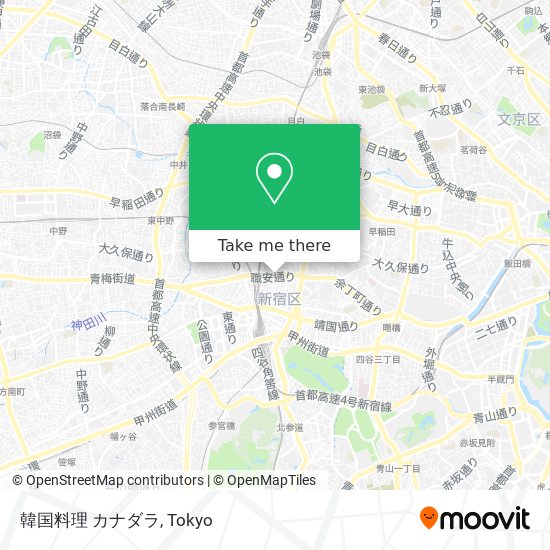 韓国料理 カナダラ map