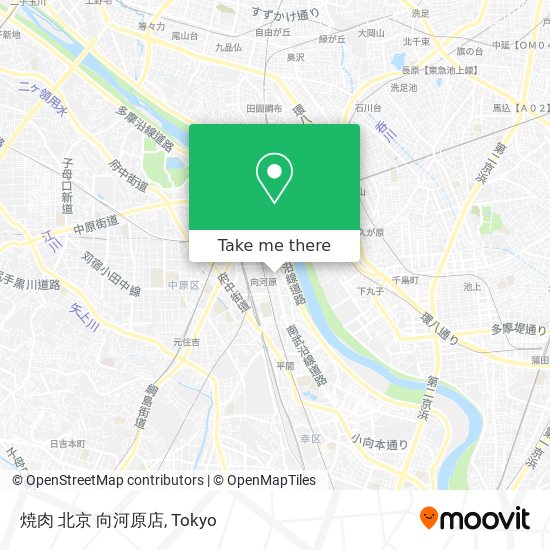 焼肉 北京 向河原店 map