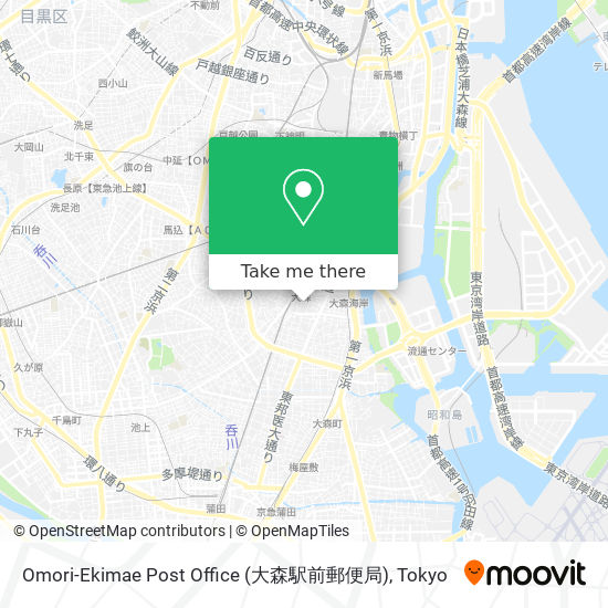 Omori-Ekimae Post Office (大森駅前郵便局) map