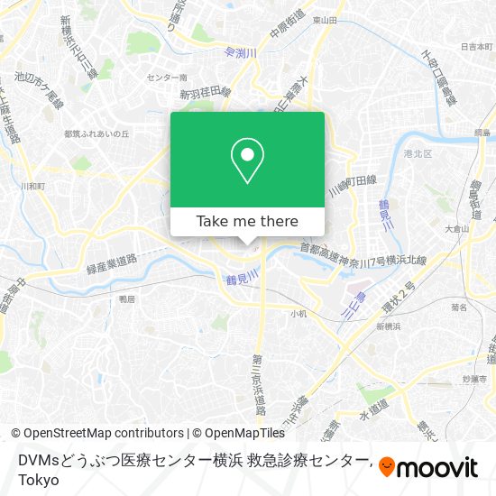 DVMsどうぶつ医療センター横浜 救急診療センター map