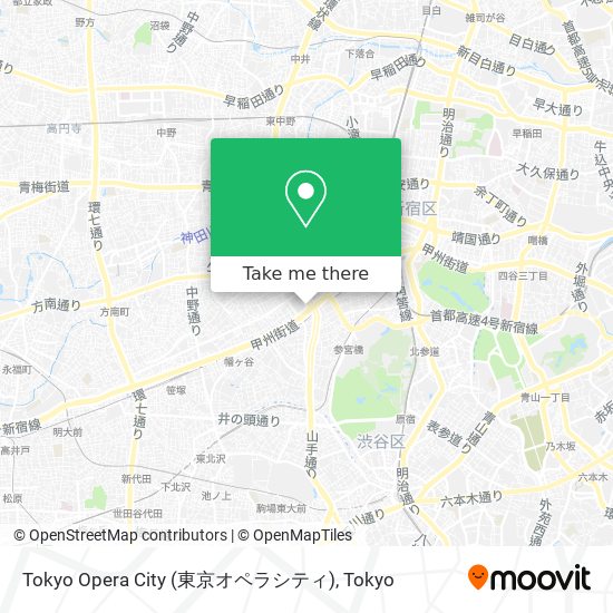 Tokyo Opera City (東京オペラシティ) map