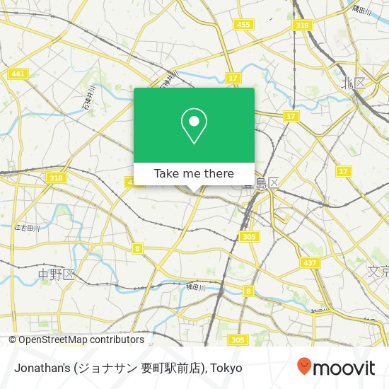 Jonathan's (ジョナサン 要町駅前店) map