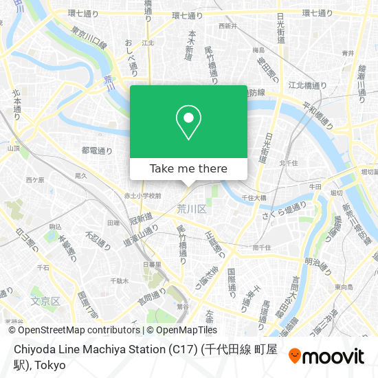 How To Get To Chiyoda Line Machiya Station C17 千代田線 町屋駅 In 荒川区 By Metro Or Bus