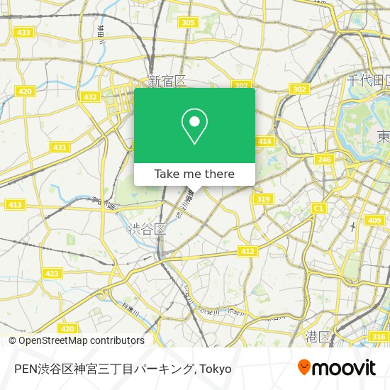 PEN渋谷区神宮三丁目パーキング map