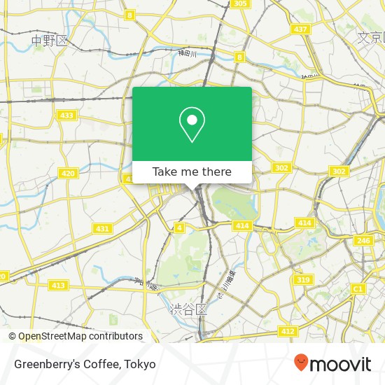 Greenberry's Coffee map
